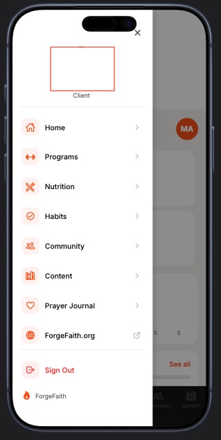 ForgeFaith app preview
